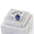 thumbnail image 3 of Bow Jewel 1.97 Ct Oval Cut Diamond Engagement Ring - Crafted in 14K White Gold Plated - Stunning Halo Prong Set Design for Women - Perfect Wedding Ring - Celebrate Your Love with Timeless Elegance, 3 of 9