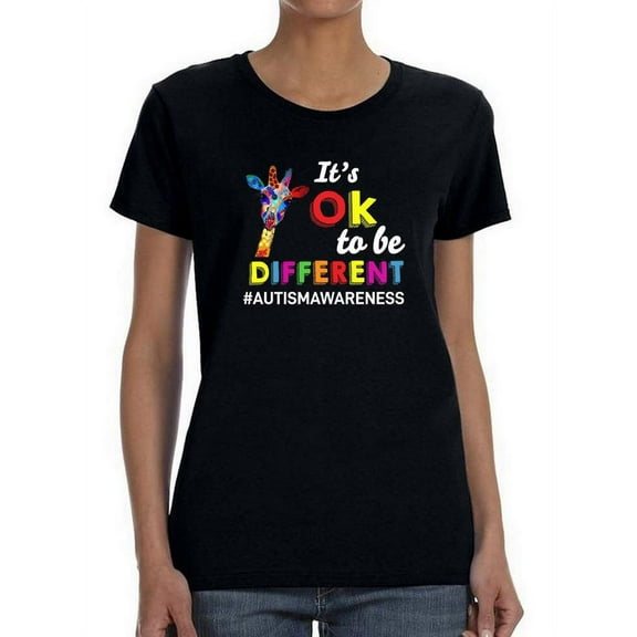 It's Ok To Be Different Shaped T-Shirt Women -Smartprints Designs, Female XX-Large