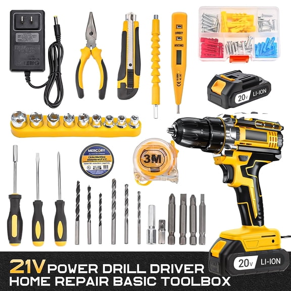 21V Cordless Impact Wrench Kit W/ 2PC 4.0Ah Lithium-Ion Battery & Heavy-Duty Motor, Electric Drill/Driver Compatible for Car, Truck, Motorcycle, Repair - Ideal Gift for Mechanics, DIYers, Men