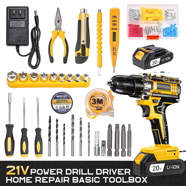 Shinylink 21V Brushless Compact Drill Tool Set, 400N.m Cordless