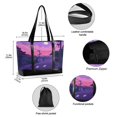 thumbnail image 2 of FORMRS Canvas Laptop Tote Bag for Women with 15.6" Computer Compartments Shoulder Handbag, White Cat Walking, 2 of 7