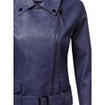thumbnail image 3 of FashionOutfit Women's Classic Belted Biker Jacket, 3 of 4