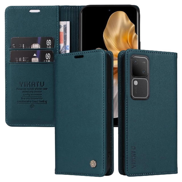 Funda para VIVO V30 5G/V30 Pro 5G Estuche de Cuero PU Tipo Cartera con Ranuras para Tarjetas y Cierre Magnético