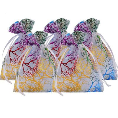 Fany 20 Packs Of Colorful Bronzing Coral Yarn Bags Christmas Ornaments Jewelry Gift Bags Drawstring Bunching Party Wedding Candy Bags Walmart Canada