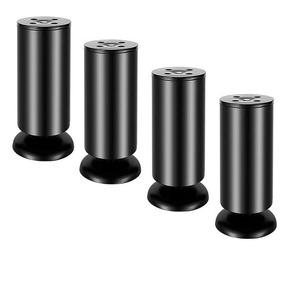 4X ,Noir,120mm Pieds de Meuble en Acier Inoxydable Pieds de Table de Canapé de Bureau Pattes de Meuble
