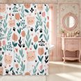 thumbnail image 2 of Manfei Cute Pig Shower Curtain 72Wx84L,Cartoon Flowers Bathroom Shower Curtain, 2 of 6