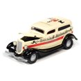 thumbnail image 3 of 1933 Ford Panel Delivery Truck Yellow with Red Stripe and Game Token "Monopoly 85th Anniversary" "Pop Culture" Series 1/64 Diecast Model Car by Johnny Lightning, 3 of 3