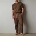 thumbnail image 6 of Workout Sets for Men Ice Silk Pants for Summer Thin And Trendy Loose And Hanging Men's Breathable Casual Pants Sports Suit for Men Coffee Xl, 6 of 8