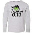 thumbnail image 3 of Inktastic Halloween So Franken Cute Long Sleeve Youth T-Shirt, 3 of 5