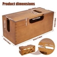 thumbnail image 2 of Grusce Wood Cable Management Box, Wooden Cord Hider Organizer for Power Strip, Electrical Hiding, TV Wires, Desk Cables, Office Under Desk Cable Storage Box for Home Office Wire Storage Organization, 2 of 11