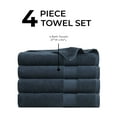 thumbnail image 5 of Regency Heights Bathroom Towels, Quick Dry Cotton Towel Set, Navy, 27” x 54", 4-Piece, 5 of 8