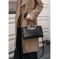 thumbnail image 5 of Genuine Cowhide Leather Women Satchel,Crocodile Embossed Crossbody Shoulder Handbag, 5 of 8