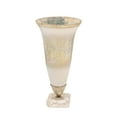 thumbnail image 6 of Flared Glass Vase for Living Room Decor - Contemporary Flower Vase for Table Centerpiece and House Display - Modern Accent for Home Entryway, Room, Bedroom, and Office Desk - 15", Silver & Gold, 6 of 7