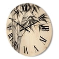thumbnail image 3 of Designart 'Vintage Black and White Bamboo' Traditional Wood Wall Clock, 3 of 5