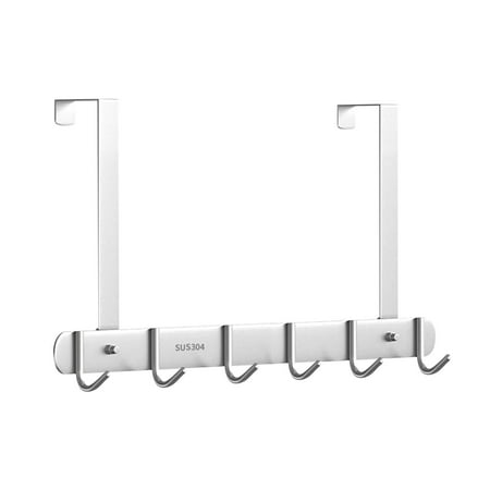 

KQJQS Over-the-Door Hooks with Removable and No-Drilling Design - 6 Hooks