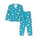 thumbnail image 1 of Balery Hippo In Water Head Conjunto de Pijama con Estampado para Mujer, Conjunto de Dos Piezas con Manga Larga, Ropa de Dormir Suave con Bolsillos, Pijamas Cómodos-X-Large, 1 of 7