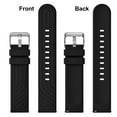 thumbnail image 4 of Silicone Watch Straps 19mm Quick Release Rubber Replacement Bands for Men Women - Extra Long, Black with Silver Buckle, 4 of 7