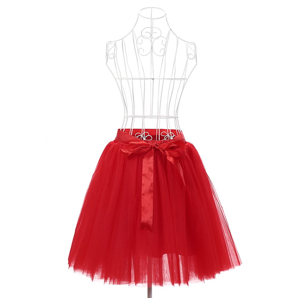 Red Knee Length Petticoat