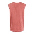 thumbnail image 3 of Dwellite Sleeveless Shirts for Men Tank Top Cotton Acid Wash Tees Workout Running Tank Tops with Pockets Pink 2XL, 3 of 3