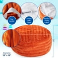 thumbnail image 4 of Cheer Collection Faux Fur Bean Bag and Stuffed Animal Storage Case, Rust Orange, 4 of 5