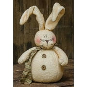 Roly Poly Fleece Bunny - Primitive Country Fabric Spring Easter Rabbit Decor