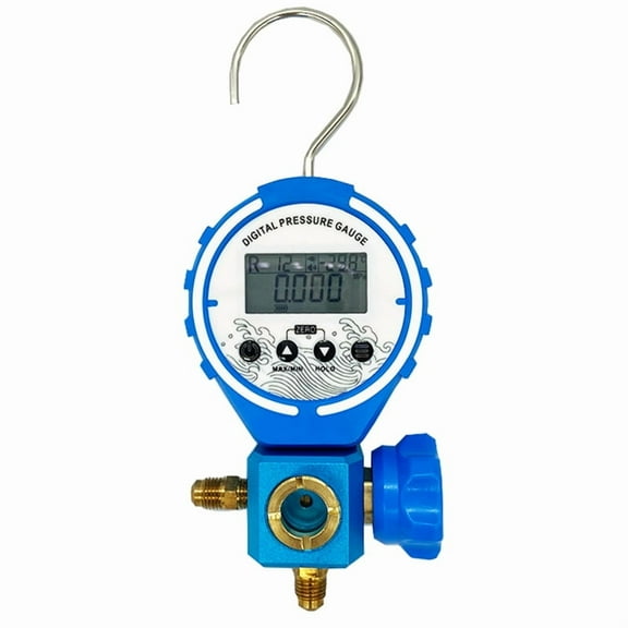Digital Manifold Pressure Gauge Refrigeration Tester Vacuum Pressure Meter HVAC Tester Freon Pressure With Sight Glass ,Easy to Use