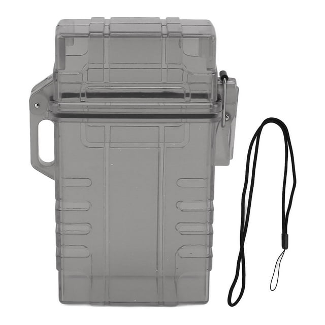 Clear Plastic Cigarette Case, 20 Cigarettes Capacity, Waterproof, Cigarette Organizer, Black