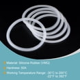 thumbnail image 3 of Juntas de goma de silicona Uxcell para brida O-Ring para abrazadera de vacío blanca 4.5", 3 of 5
