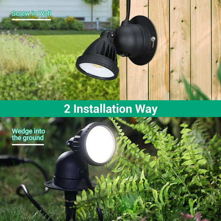 Plannu Outdoor Led Spotlight Waterproof, 120v Outdoor Led Landscape Lighting System