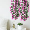 thumbnail image 4 of unbranded 2Ud Con Flores Artificiales Colgantes En Seda Color Púrpura Para Hogar, 4 of 6