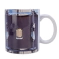 thumbnail image 5 of BIMZUC Vintage Drum Shape Coffee Mug 11 oz / 325 ml Ceramic Stainless Steel Cup with Spoon for Hot Cold Beverages Novelty Tea Cup Home Office Drinkware White, 5 of 6