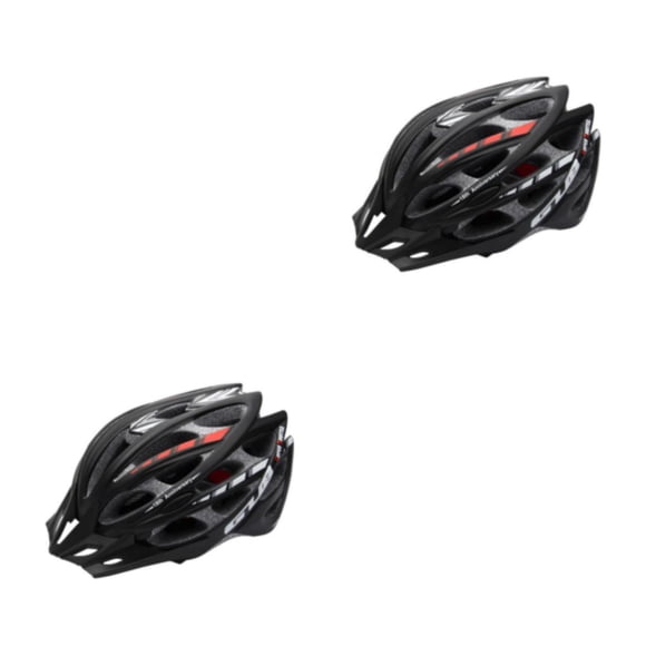 Advancent 30 hoyos casco de bicicleta deportes al aire libre absorción de choque ajustable mujeres noche ciclismo cascos visores sombrero de Negro/L 2piezas