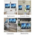 thumbnail image 3 of Forest Short Blackout Curtains 45 Inch Long Wolf Stars Silhouette Night Blue Sky Rod Pocket Kitchen Curtains, 2 Panels Thermal Insulated Room Darkening Drapes for Bedroom, 42"W x 45"L, 3 of 5