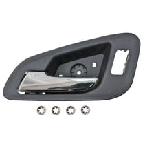 PT Auto Warehouse GM-2566MA-FL - Interior Inner Inside Door Handle with Power Lock Hole, Chrome Lever with Black housing - Front Left Driver Side Fits select: 2015-2019 CHEVROLET COLORADO
