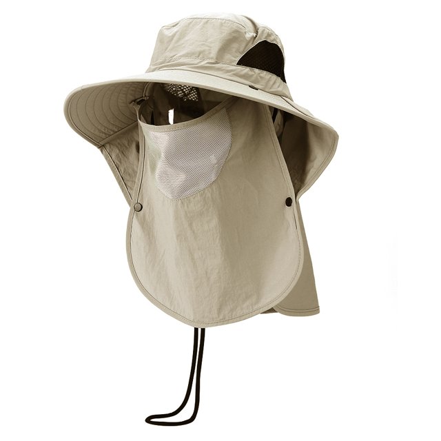 Mujeres Hombres deportes al aire libre Protector solar máscara facial pesca senderismo entrenamiento transpirable cubo gorra ajustable Boonie sombrero para el sol Hugtrwg Para estrenar