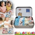thumbnail image 4 of Little Pocket Bunny Decorative Boxes, Easter Basket Stuffer, Easter Gifts for Kids, DIY Pet Bunny Adoption, Easters Baskets Decorative Boxes,Rabbit Plush Toy in a Tin: Miniature Bed Set (Blue), 4 of 7