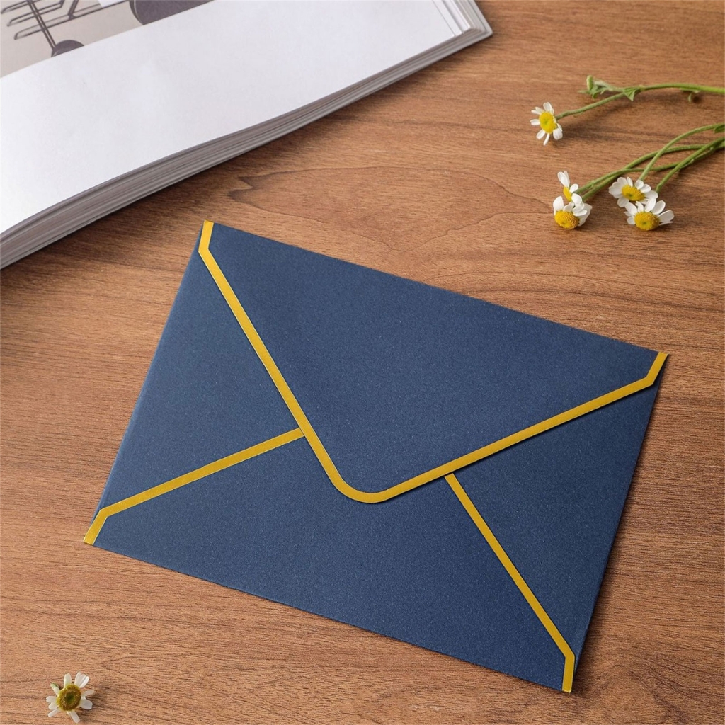 100pcs Lavishness A7 Mailing Envelopes for Formal Incidents 5x7 Foot Black Writing Materials