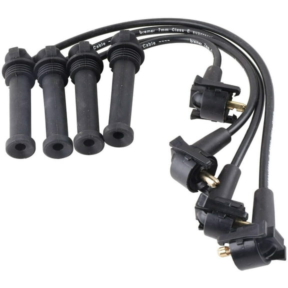 Bodeman Ignition Spark Plug Wires 8mm (4PC Set) for 1995-1999 Ford Contour, 1998-2002 Ford Escort, 1999-2002 Mercury Cougar, 1995-1999 Mercury Mystique - L4 2.0L