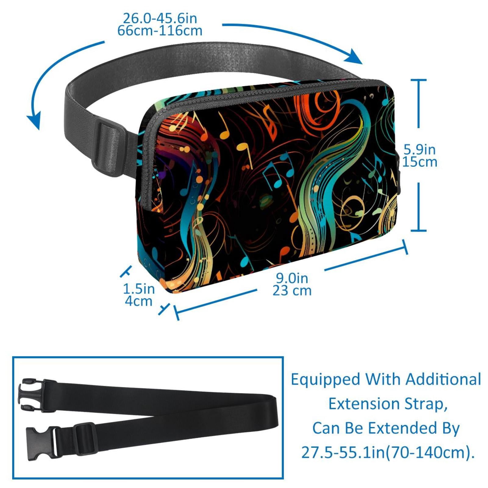Cupid Adjustable Lightweight Waist Bag Crossbody Fanny Pack with Extension Strap for Men and Women