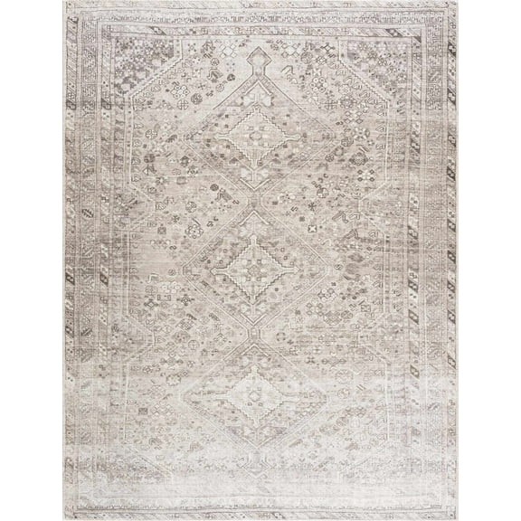 BoutiqueRugs Nadie Traditional Area Rug - Dark Gray - 7'10" x 10'