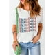 thumbnail image 4 of ABPHQTO Camiseta blanca de manga corta con estampado gráfico floral Happy Camper para mujer, 4 of 5