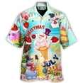 thumbnail image 2 of Las más nuevas camisetas holgadas y transpirables con estampado 3D de muñeco de nieve y helado para hombre y mujer, camisetas de manga corta para fiesta en la playa, 2 of 5