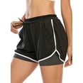 thumbnail image 3 of FUTATA Women's Summer Quick Dry Sportswear Workout Sports Shorts, Double Layer Running Yoga Shorts, Gym Workout Sports Jogging Shorts, 3 of 5