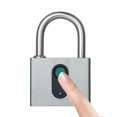 thumbnail image 1 of Zootealy Smart Fingerprint Lock USB Rechargeable Keyless 20 Sets Fingerprints 2 Administrators IP65 Waterproof Anti-Theft Security Padlock Door Luggage Case Lock, 1 of 8
