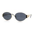 thumbnail image 5 of Womens Classic Retro Dad Fashion Oval Round Metal Rim Sunglasses Gold - Black, 5 of 8