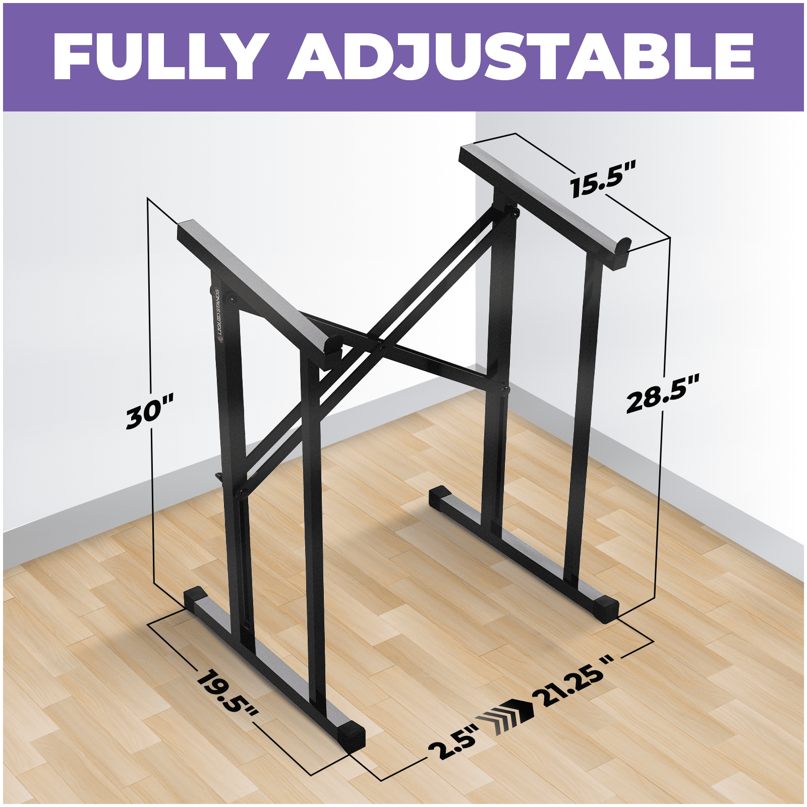 Liquid Stands Portable Audio Mixer Stand - Angled Foldable & Adjustable Studio Music Mixer Synth Stand - MPC Stand For Drum Machines, DJ Turntables, Audio Rack Music Equipment & More