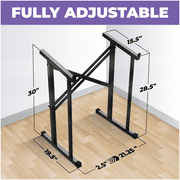 Liquid Stands Portable Audio Mixer Stand - Angled Foldable & Adjustable Studio Music Mixer Synth Stand - MPC Stand For Drum Machines, DJ Turntables, Audio Rack Music Equipment & More