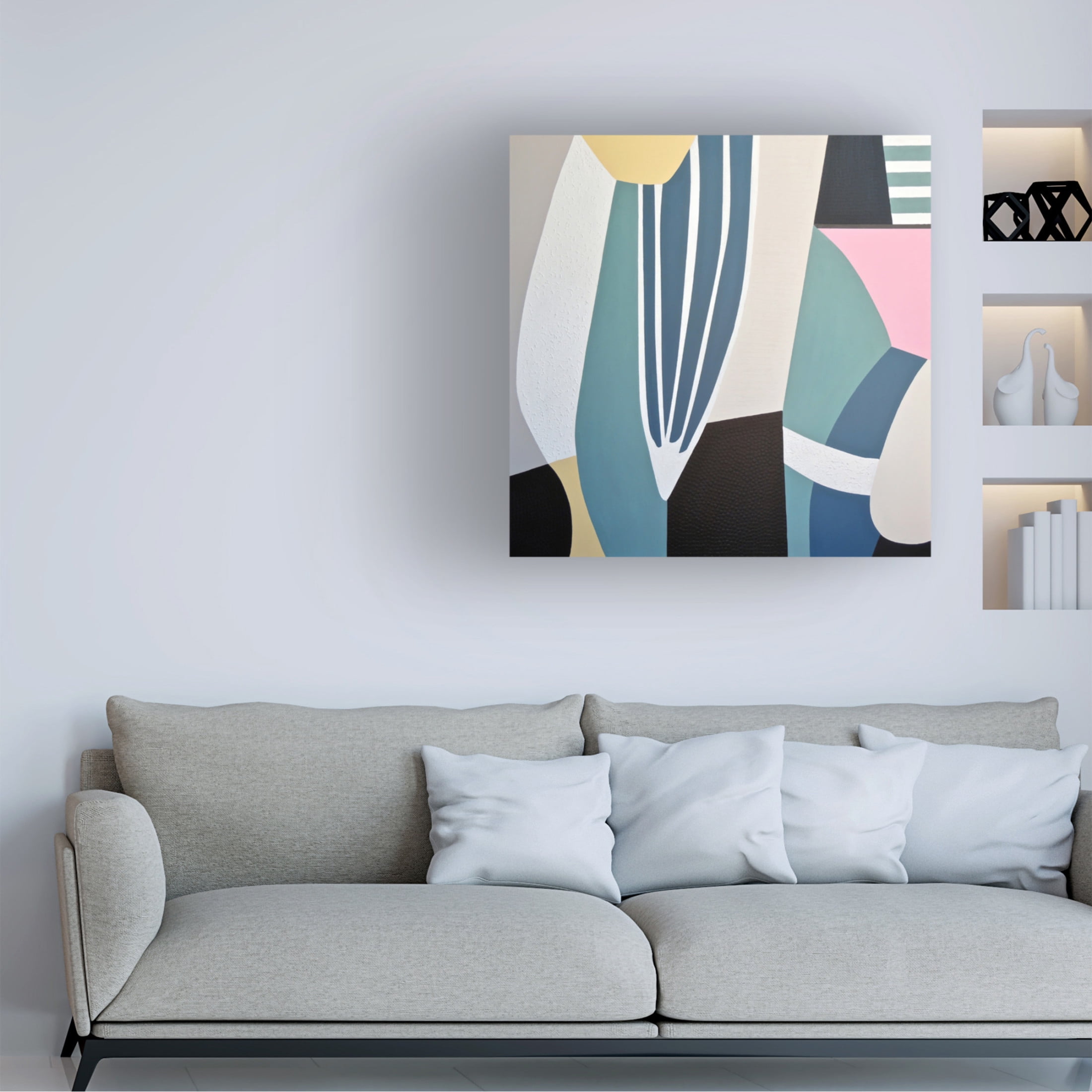 Canvas Wall Art - Sylvie Hamou 'Soften The Edge' Wall Art for Living Room, Bedroom, or Office Décor by Trademark Fine Art - 18 x 18 Inches
