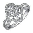 thumbnail image 3 of Lafonn Classic Sterling Silver Platinum Plated Lassire Simulated Diamond Ring (1.28 CTTW), 3 of 5