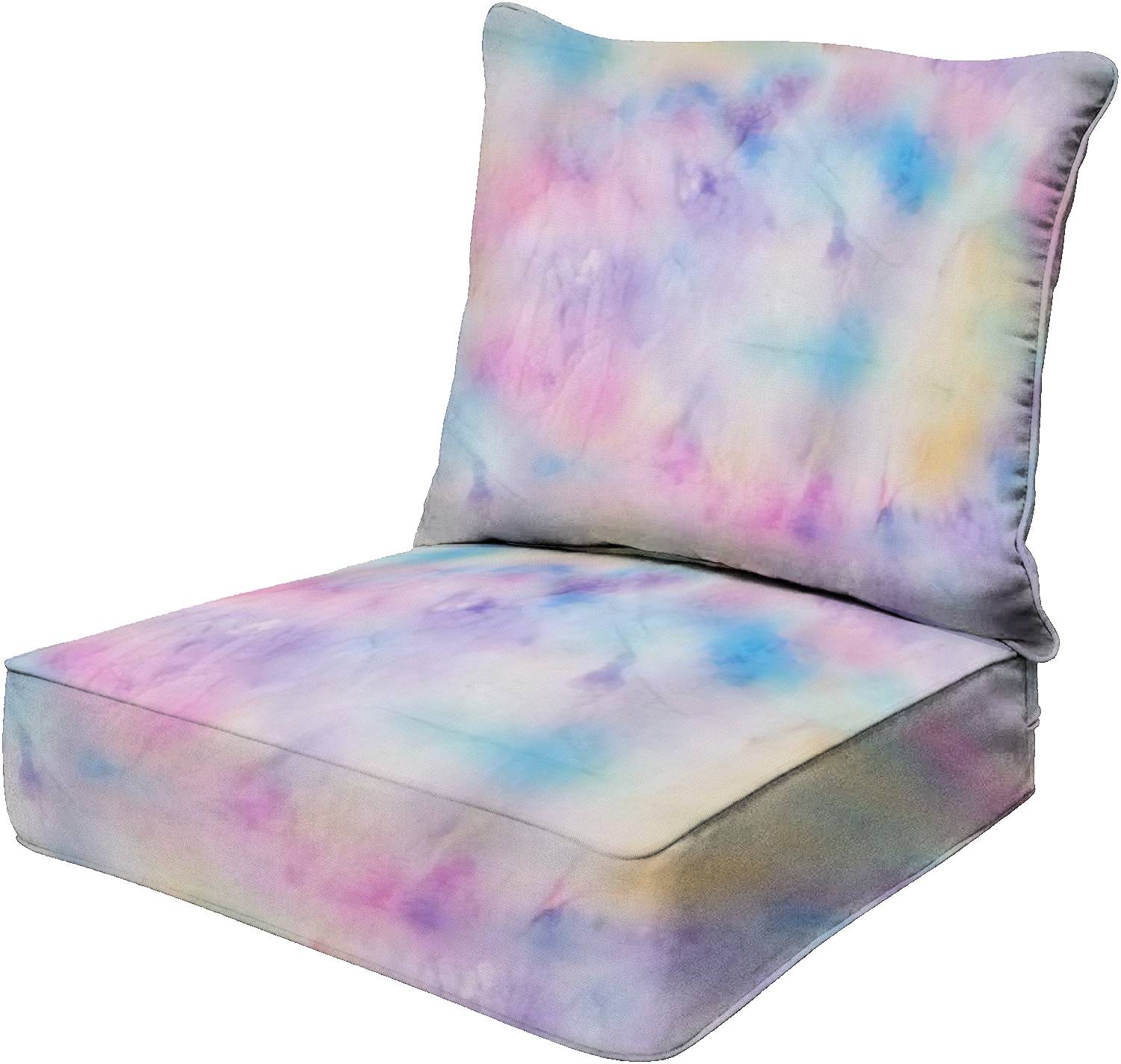 Hiufochk 25" x 25" Colorful Tie Dye Fantasy Fabric Colorful Tie Dye Seamless Watercolor Outdoor